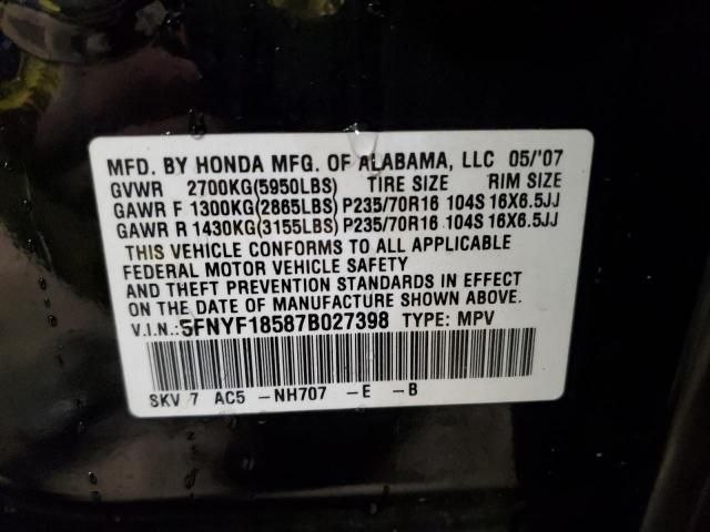 2007 Honda Pilot EXL