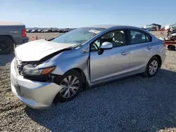 Honda salvage cars for sale: 2012 Honda Civic LX