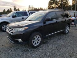 Salvage cars for sale at Graham, WA auction: 2012 Toyota Highlander Base