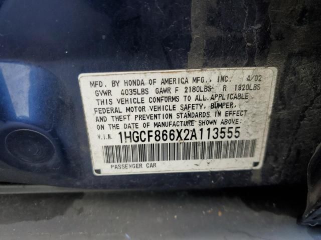 2002 Honda Accord Value