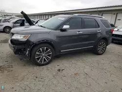 Salvage cars for sale at Louisville, KY auction: 2016 Ford Explorer Platinum