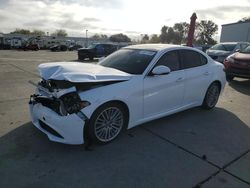 Salvage cars for sale at Sacramento, CA auction: 2017 Alfa Romeo Giulia TI