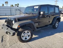 Jeep Wrangler Unlimited Sport salvage cars for sale: 2016 Jeep Wrangler Unlimited Sport