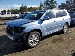 Toyota salvage cars for sale: 2009 Toyota Highlander Hybrid