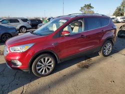 Salvage cars for sale from Copart Woodhaven, MI: 2017 Ford Escape Titanium