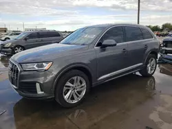 Salvage cars for sale at Grand Prairie, TX auction: 2021 Audi Q7 Premium Plus