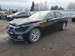 Salvage cars for sale at Bowmanville, ON auction: 2015 Infiniti Q50 Base