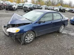 Salvage cars for sale from Copart Portland, OR: 2005 Toyota Corolla CE