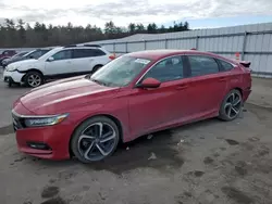 Salvage cars for sale at Windham, ME auction: 2019 Honda Accord Sport