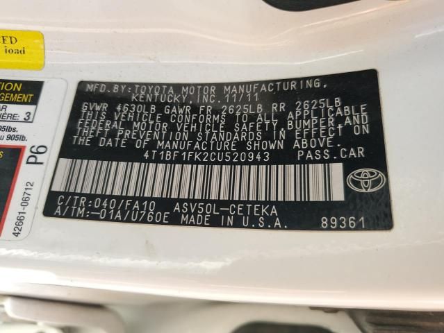 2012 Toyota Camry Base