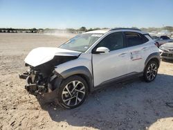 Salvage cars for sale at San Antonio, TX auction: 2022 Hyundai Kona Limited