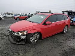 Salvage cars for sale at Eugene, OR auction: 2015 Volkswagen Golf Sportwagen TDI S