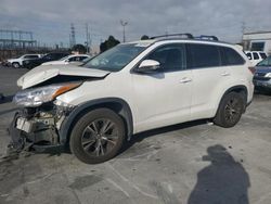 Salvage cars for sale from Copart Wilmington, CA: 2016 Toyota Highlander XLE