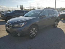 Salvage cars for sale at Miami, FL auction: 2018 Subaru Outback 2.5I Limited