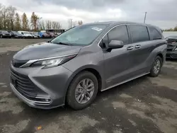 Salvage cars for sale at Portland, OR auction: 2021 Toyota Sienna XLE