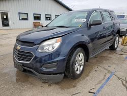 Salvage cars for sale from Copart Pekin, IL: 2016 Chevrolet Equinox LS