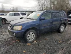 Toyota salvage cars for sale: 2002 Toyota Highlander Limited