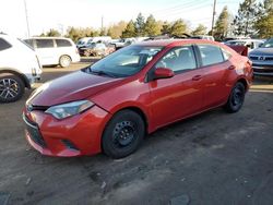 Salvage cars for sale at Denver, CO auction: 2016 Toyota Corolla L