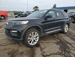 Salvage cars for sale from Copart Woodhaven, MI: 2021 Ford Explorer Platinum