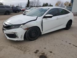 Salvage cars for sale at Bowmanville, ON auction: 2021 Honda Civic EX