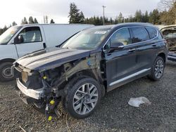 Salvage cars for sale at Graham, WA auction: 2022 Hyundai Santa FE Calligraphy