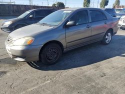 Salvage cars for sale at Wilmington, CA auction: 2003 Toyota Corolla CE