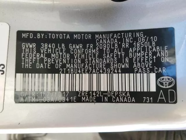 2010 Toyota Corolla Base