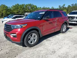 Salvage cars for sale at Houston, TX auction: 2021 Ford Explorer XLT