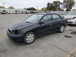 Salvage cars for sale at Sacramento, CA auction: 2002 Honda Civic EX