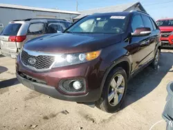 Salvage cars for sale from Copart Pekin, IL: 2012 KIA Sorento EX