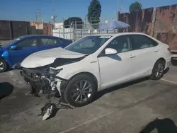 Salvage cars for sale at Wilmington, CA auction: 2017 Toyota Camry Hybrid