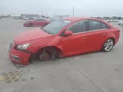 Salvage cars for sale from Copart Grand Prairie, TX: 2016 Chevrolet Cruze Limited LTZ