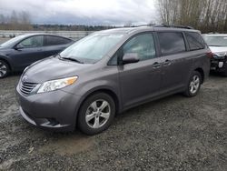 Salvage cars for sale from Copart Arlington, WA: 2017 Toyota Sienna LE