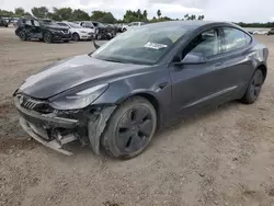 Salvage cars for sale from Copart Mercedes, TX: 2022 Tesla Model 3