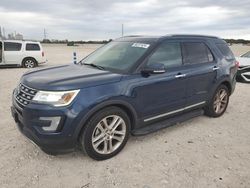 Salvage cars for sale from Copart New Braunfels, TX: 2016 Ford Explorer Limited