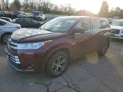 Salvage cars for sale from Copart Portland, OR: 2018 Toyota Highlander LE