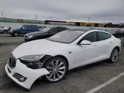 Salvage cars for sale at Van Nuys, CA auction: 2013 Tesla Model S