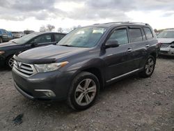 Salvage cars for sale at West Warren, MA auction: 2012 Toyota Highlander Limited