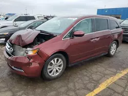 Salvage cars for sale at Woodhaven, MI auction: 2016 Honda Odyssey EXL