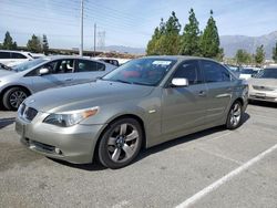 Salvage cars for sale at Rancho Cucamonga, CA auction: 2007 BMW 525 I