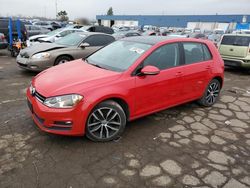 Salvage cars for sale from Copart Woodhaven, MI: 2017 Volkswagen Golf S