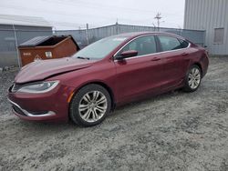 Salvage cars for sale at Elmsdale, NS auction: 2015 Chrysler 200 Limited