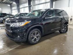 Salvage cars for sale at Ham Lake, MN auction: 2016 Toyota Highlander XLE