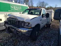 Salvage trucks for sale at West Warren, MA auction: 2002 Ford F350 Super Duty