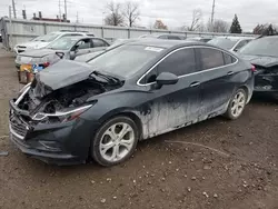 Salvage cars for sale from Copart Lansing, MI: 2018 Chevrolet Cruze Premier