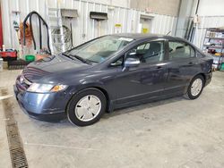 Salvage cars for sale at Mcfarland, WI auction: 2006 Honda Civic Hybrid