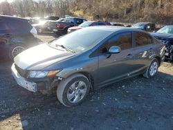 Salvage cars for sale at Marlboro, NY auction: 2013 Honda Civic LX