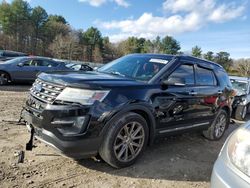 Salvage cars for sale from Copart Mendon, MA: 2016 Ford Explorer Limited