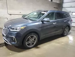 Salvage cars for sale from Copart Blaine, MN: 2017 Hyundai Santa FE SE Ultimate