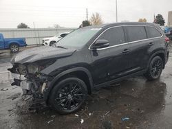 Salvage cars for sale at Littleton, CO auction: 2019 Toyota Highlander SE